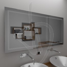 Specchio da bagno, con decoro B020