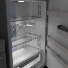 Ripiano frigorifero in vetro, su misura
