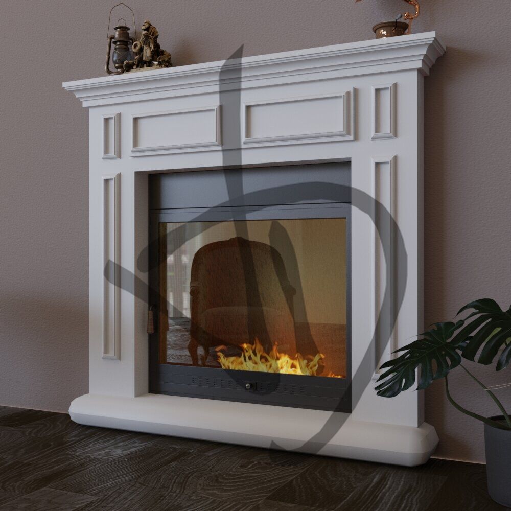 Linearer Kaminverkleidungsverschluss mit Innenblech - Strutture Lineari