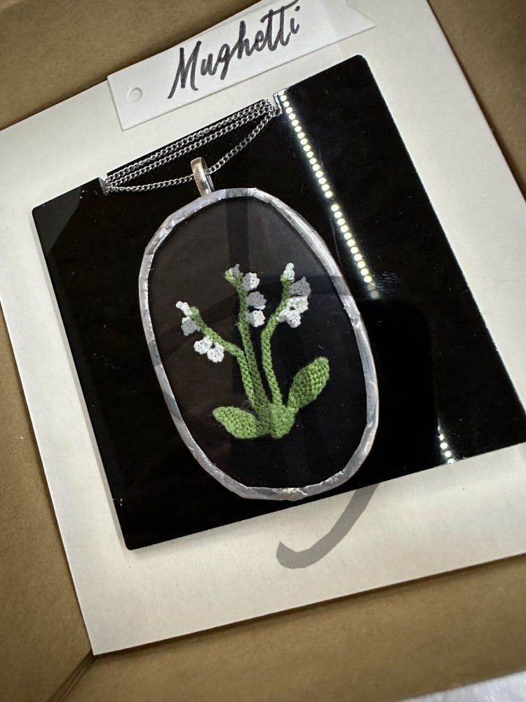 Glasanhänger mit Blumen und handgefertigten Valsesian-Stanzeinsätzen - 3 - 9 - Glas- und Punschanhänger