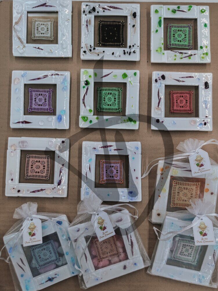 Gastgeschenke aus Muranoglas mit handgefertigten Valsesian-Stempeleinsätzen - Partygeschenke