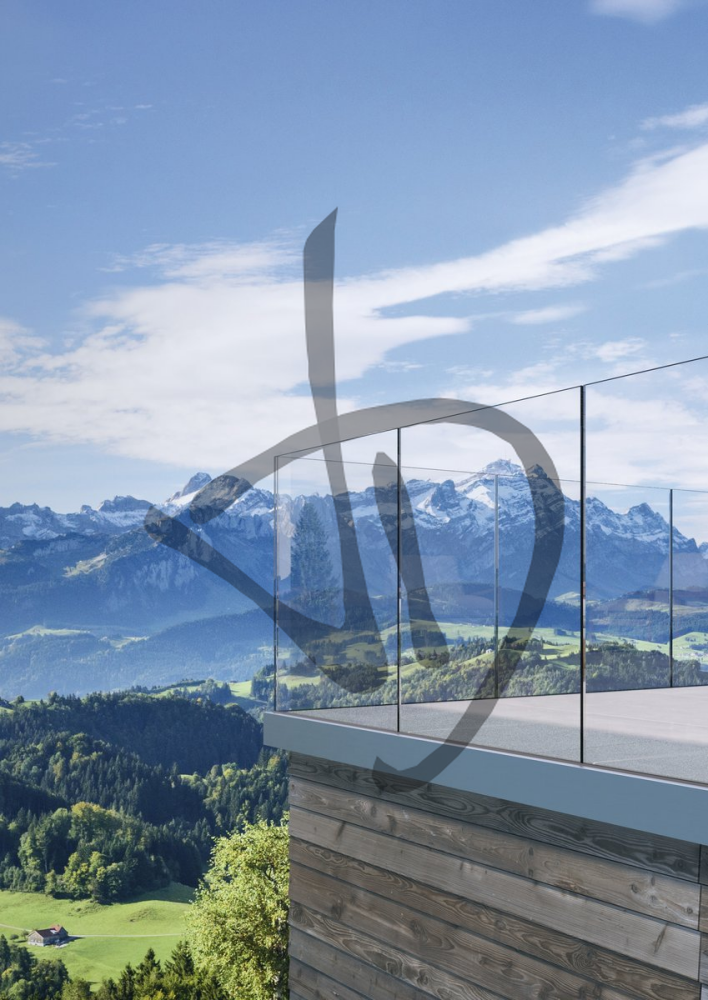 Maßgefertigte Produkte - Glasbrüstungen - Parapetti in vetro trasparente