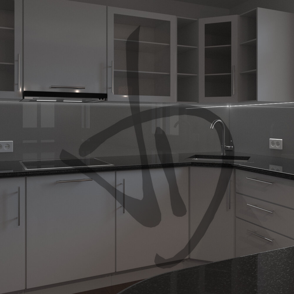 Maßgefertigte Produkte - Küchengläser - Lackierte Küchenwandgläser - Küchenrückwand aus lackiertem Glas