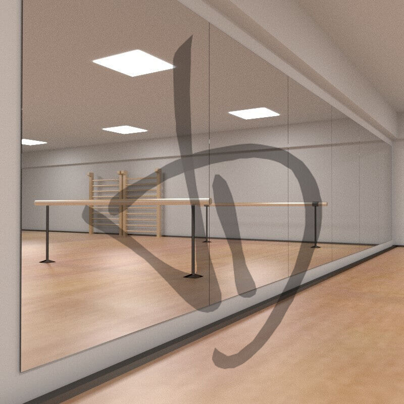 Modulare Spiegelwand für Fitnessstudios - Modulare Spiegelwand